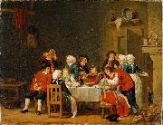 Convivial Scene in a Peasant's Cottage pehr hillestrom